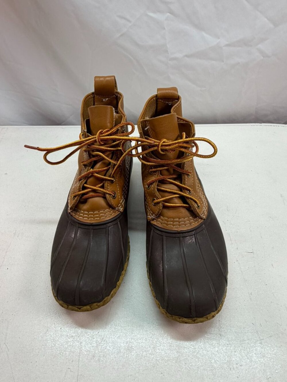 LL Bean Boots Men’s Size 8W Good Condition Leather Unlined Made In Maine